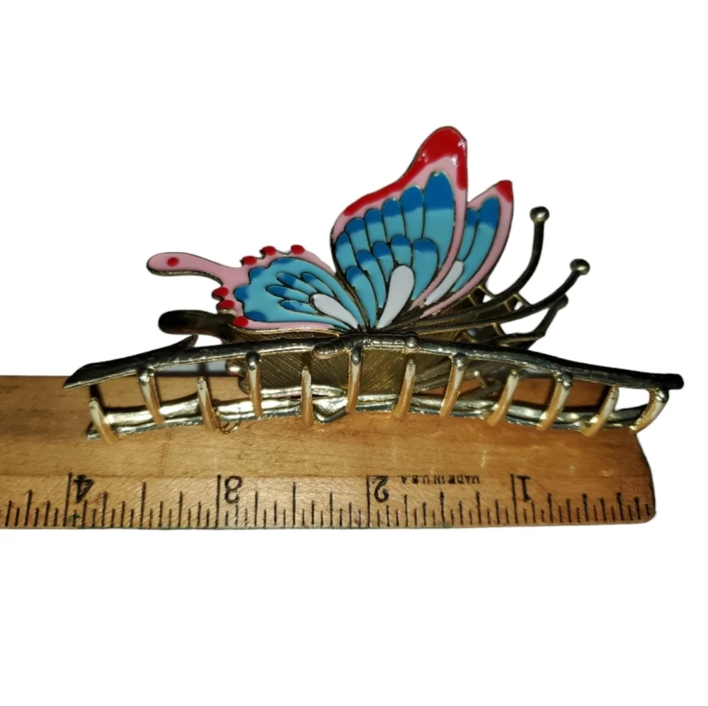 NWT Butterfly Womens Luxury Fashion Clip Barrette Hair Candy Wedding Prom
